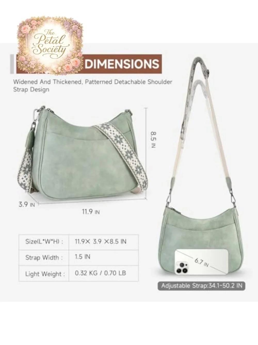Trendy Vegan Leather Crossbody Purse with Adjustable Strap
